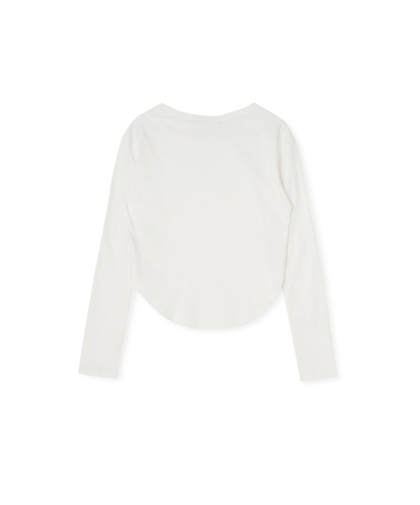 OEUVA Ivory Cotton Tagly T-Shirt