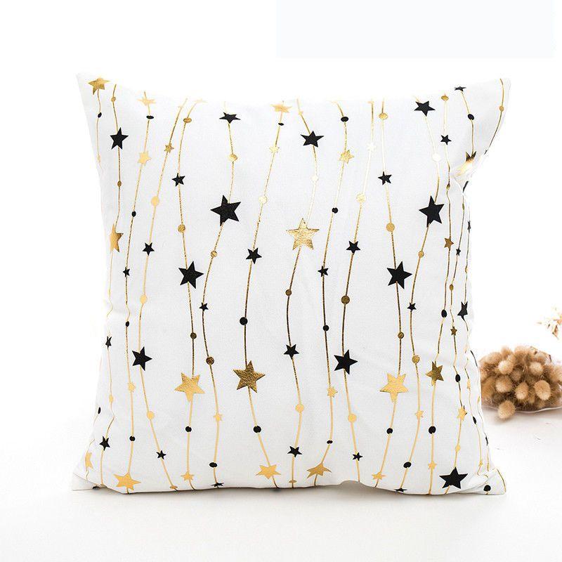 Elegant Christmas Pillow Case Glitter Cotton Linen Sofa Throw Cushion Cover For Home Decor