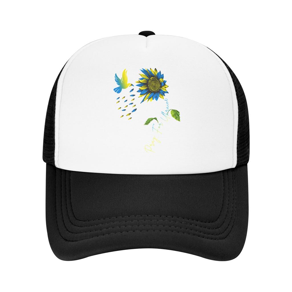 Ukraine Sunflower Ukrainian Flag Mesh Baseball Cap Unisex Women Trucker Hat Adjustable Polyester Sun Caps Summer Trucker Hat