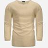 Men's Summer Long Sleeved V Neck Cotton and Linen Loose Plus Size Shirt
