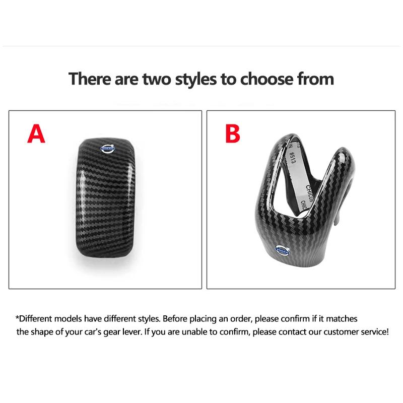 Steering Covers Carbon Fiber Car Shift Lever Cover Sticker Decorative Accessories For Volvo XC60 XC40 XC90 S60 S90 V60 V90 Promo