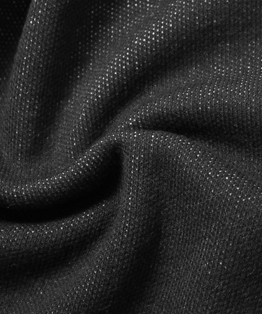 ADHOC Men'S Jacquard Lettering Oversized Knit (Black) (Hbalk10)