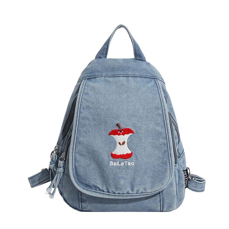 

Вышитая сумка через плечо Apple Женская сумка для мобильного телефона Сумка кроссбоди для поездок светло-синий