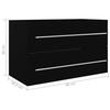 VidaXL Sink Cabinet Black 80x38.5x48 Cm Chipboard