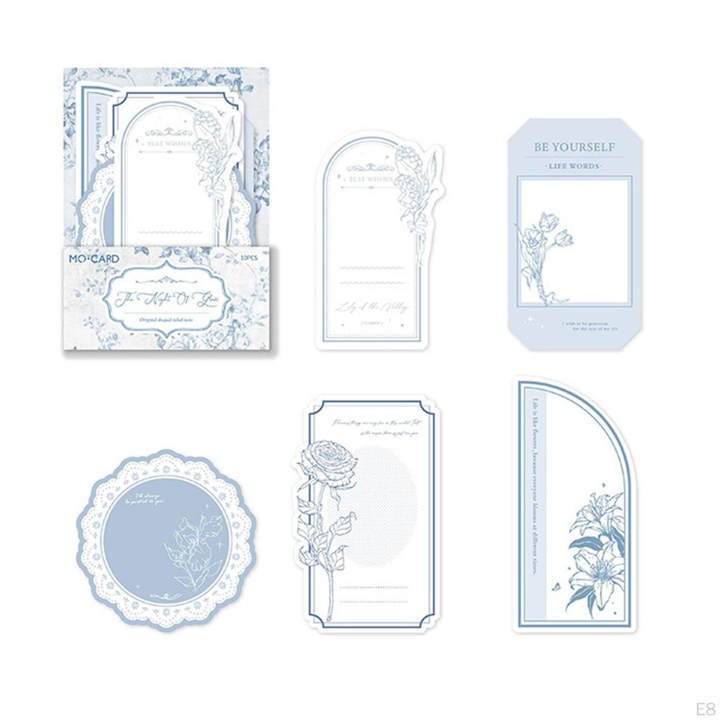 4 Pieces Embossed Notes Journal Decoration Collages Crafts Decorating Creative Elegant Art Scrapbook