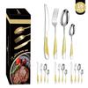 16/32/48PCS Stainless Steel Flatware Set, High-quality Rust-resistant Material Mirror Polished, Dishwasher Safe