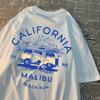California Malibu Beach Bum T Shirts Men Women Summer New Streetwear Couple Tee Clothes T Shirt Pattern Loose T-Shirts Couple