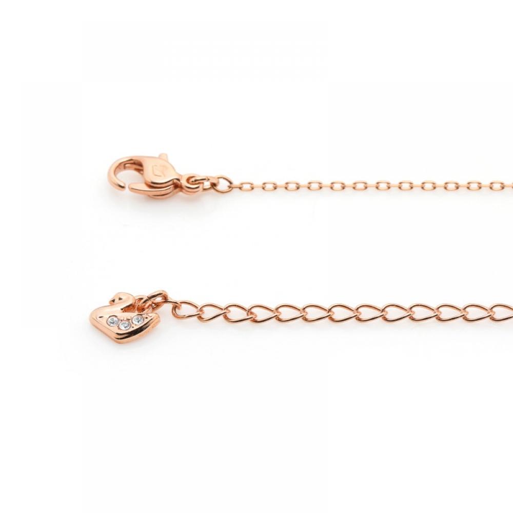Swarovski 5473024 Swan Dazzling Swan Pink Y Necklace