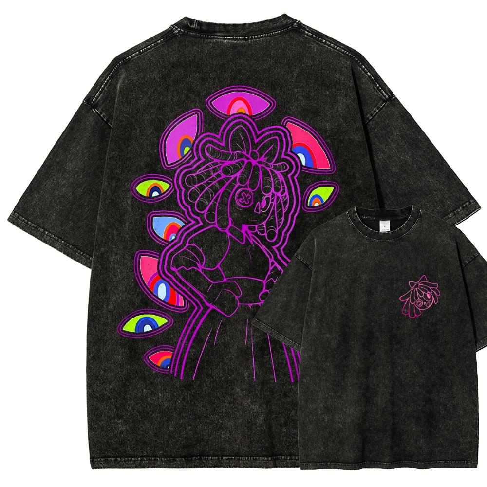 La Magica T-shirt Lavata per Amanti dell'Anime del Circo Digitale Abbigliamento per tutto l'anno alta qualità personalità Vestiti Taglie Forti Unisex Nuovo Modello T-shirt per Coppie