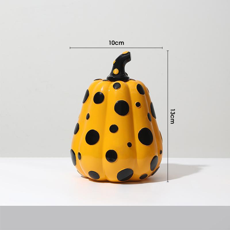 

Polka Dot Pumpkin Art Decor Luxury Home Ornament for Living Room Bookshelf Entryway
