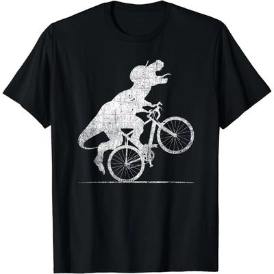 Lustiges T-Rex-Mountainbike-Geschenk für Männer und Frauen, cooles Fahrradfahrer-T-Shirt, Grafik-T-Shirts, Damenbekleidung, Oberteile, Ropa Mujer