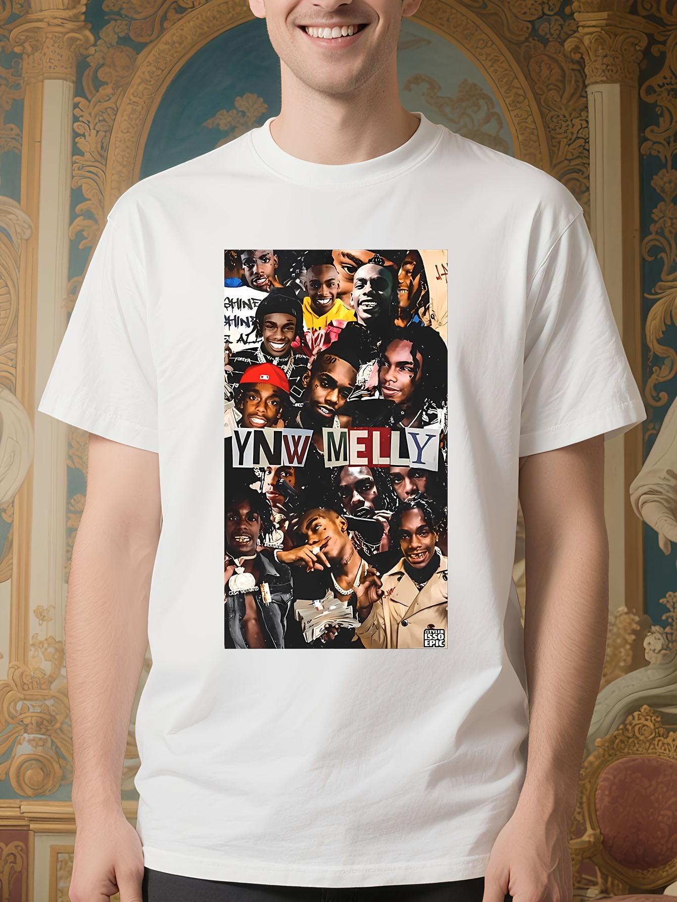 Ynw Melly Inspired Black Cotton Tshirt - Artist Collage P... S