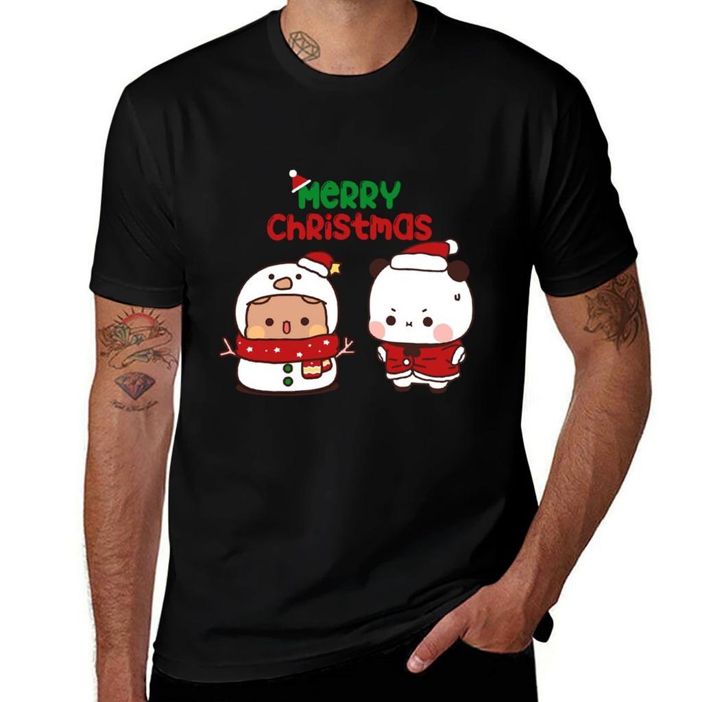 bubu dudu dancing in love Christmas T-Shirt Basic Short Sleeve Shirt