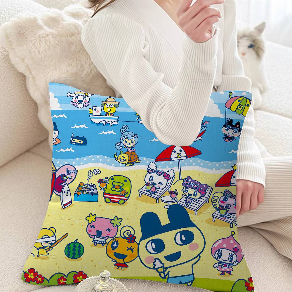 Classic T-Tamagotchi Cut Friend Game 45*45Cm Cushion Cover Pillow Cover Decor Pillowcase Home Pillowcase For Couch Pillow