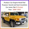 Car Front Hood Heat Insulation Pad For Toyota FJ Cruiser Accessories XJ10 2006~2022 2010 2015 2018 Soundproof Cotton Mat Sound