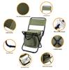 Multi-functional Camping Chair: Insulated Cooler Bag, Folding Stool with Backrest & Handle, Add Logo