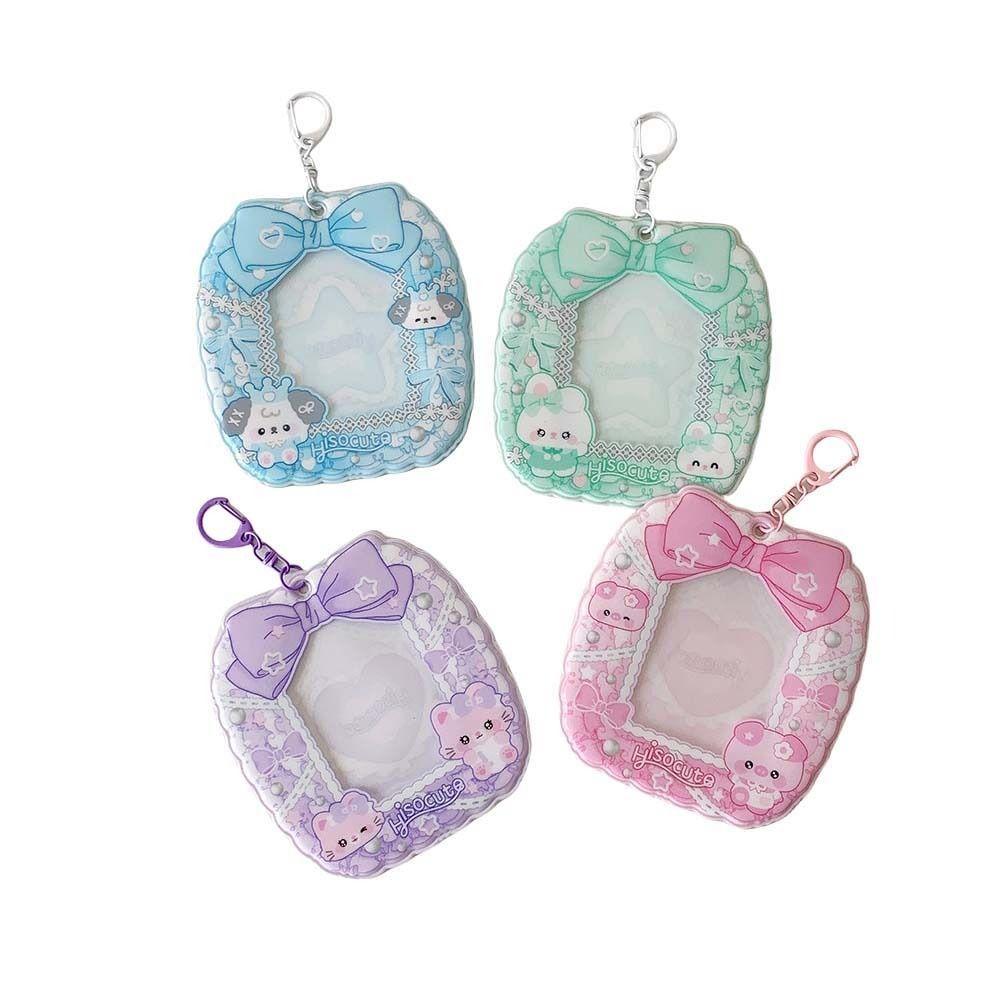 Keychain Pendant ID Photo Photocard Frame Idol Card Display Protector  Student Friends