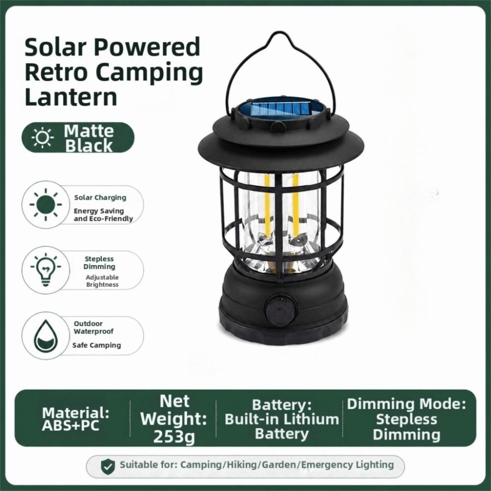 Battery Powered Solar Camping Light Waterproof Solar Emergency Lamp Solar LED Tent Light Hiking