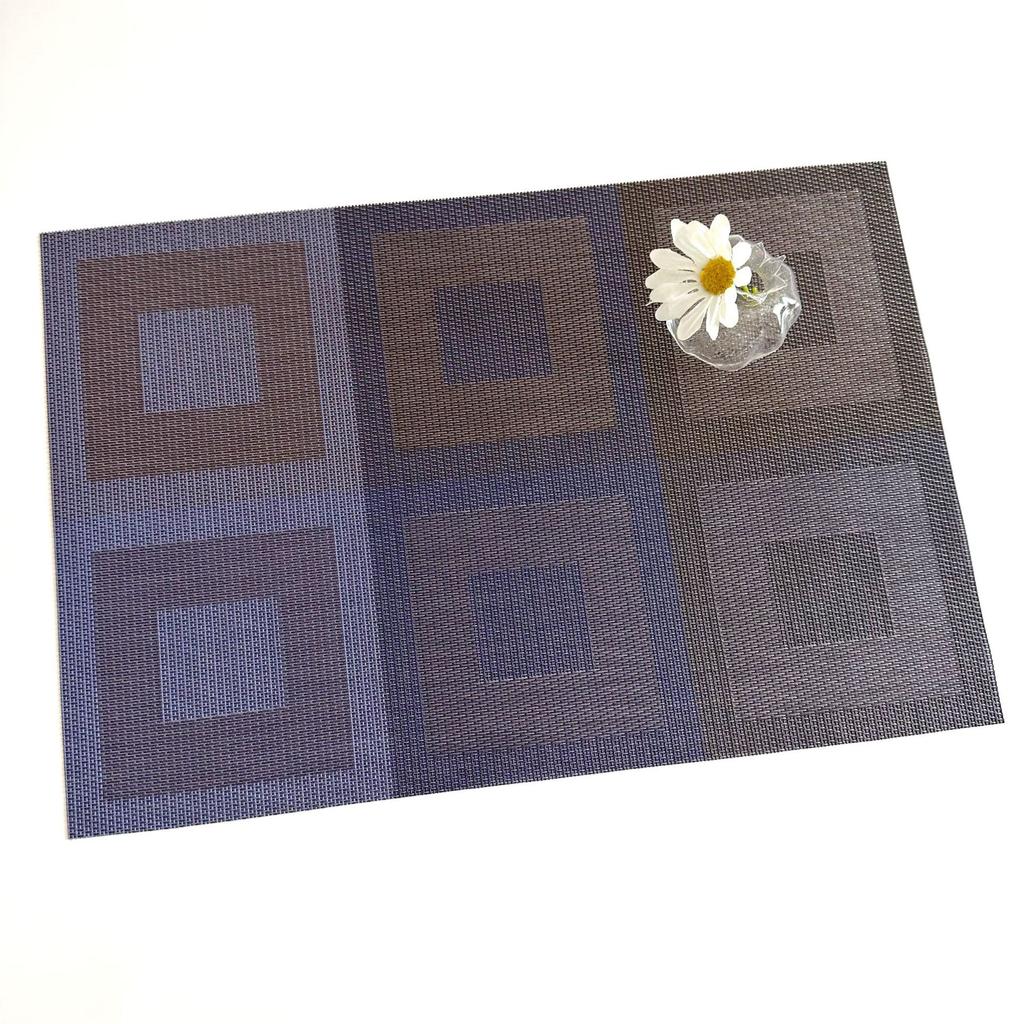 Square Frame PVC Placemats Heat Insulation Non-slip Waterproof Mats Western Food Mat Hotel Table Decoration and Accessories