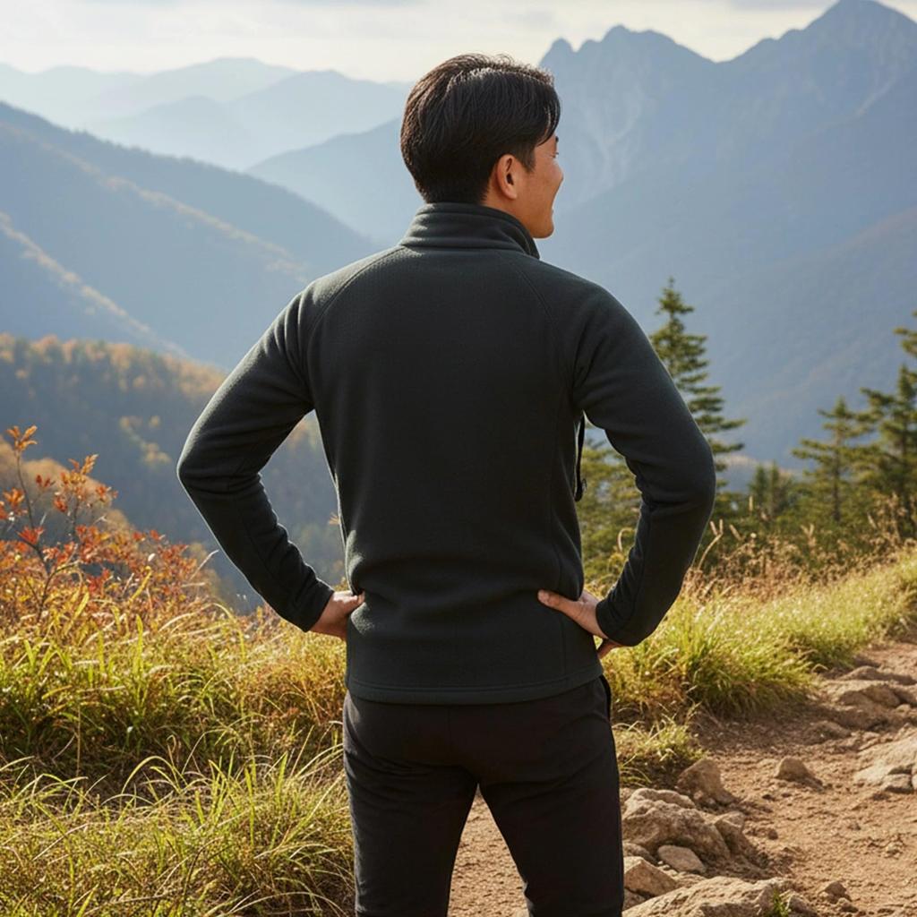 Montbell Chamece Fleece Size 1114881 Men's Jacket, L, Black,