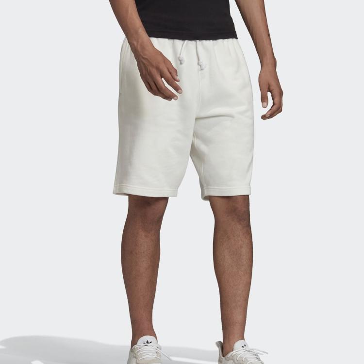 adidas Originals Trefoil Dual Logo Sport Shorts Men Bottoms White FM2264