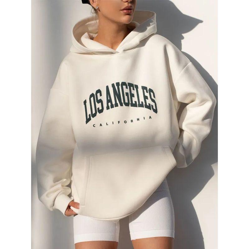 

Fashion Wind New Fashion Casual Loose Printed Hoodie Easiest for Match Tops Printed Hooded Top White (thin) 3XL