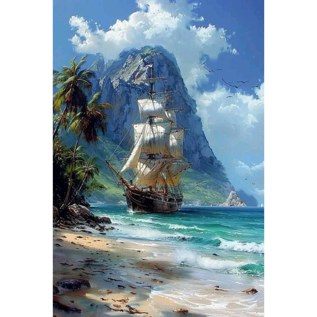 Vintage Nautical Metal Wall Art, Old Sailing Ship Pirate Decor, Home Wall Decor