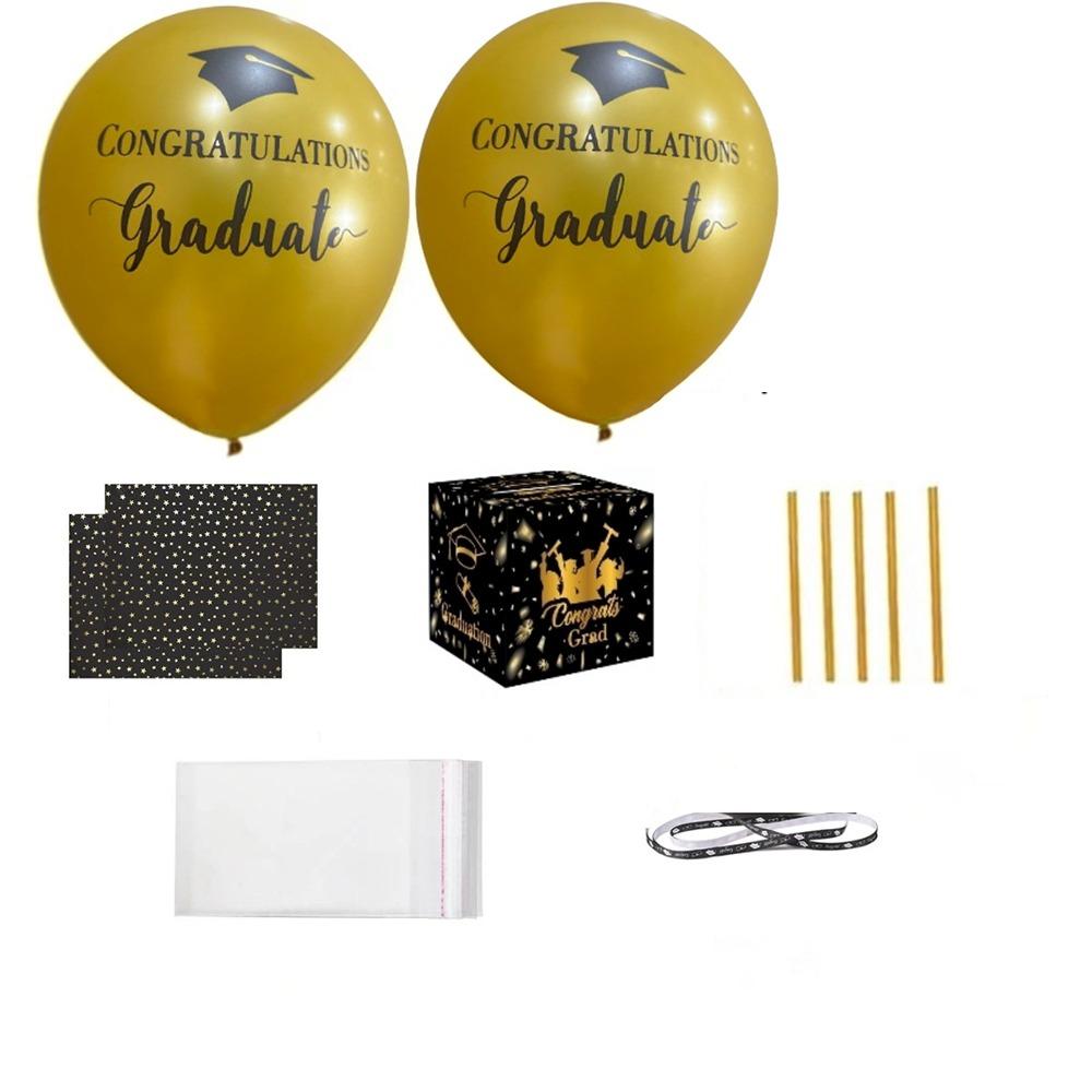 Black Gold Birthday Money Box Funny Balloon Money Pull Box Money Holder  Kids Gift