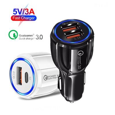 Pd Usb3.0 Caricabatteria da auto Caricabatteria da auto super veloce per Iphone 13 14pro Xiaomi Samsung Caricatore rapido USB 3.0 C