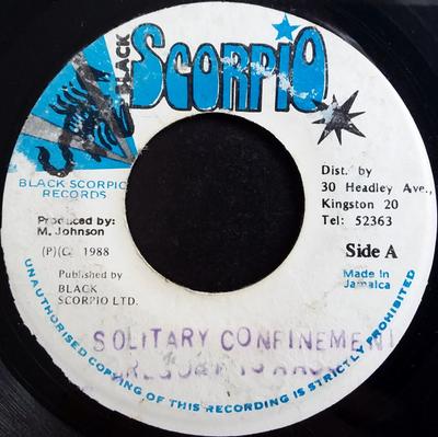 7inch Record GREGORY ISAACS - Solitary Confinement NONE Black Scorpio 1989 Jamaica Reggae, Ska & Dub Used