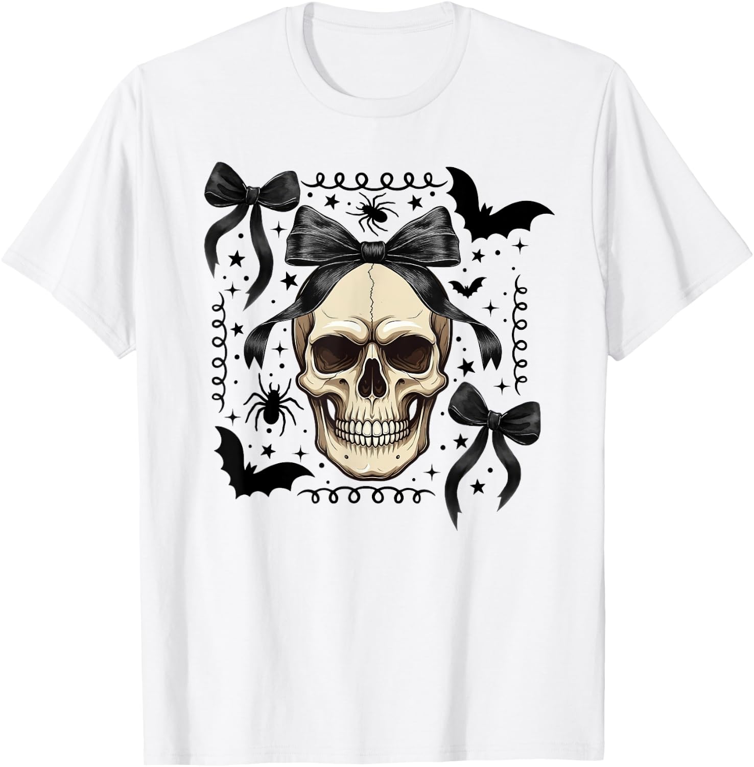 Sugar Skull Halloween Costume for Women Girls Teens Kids T-Shirt S