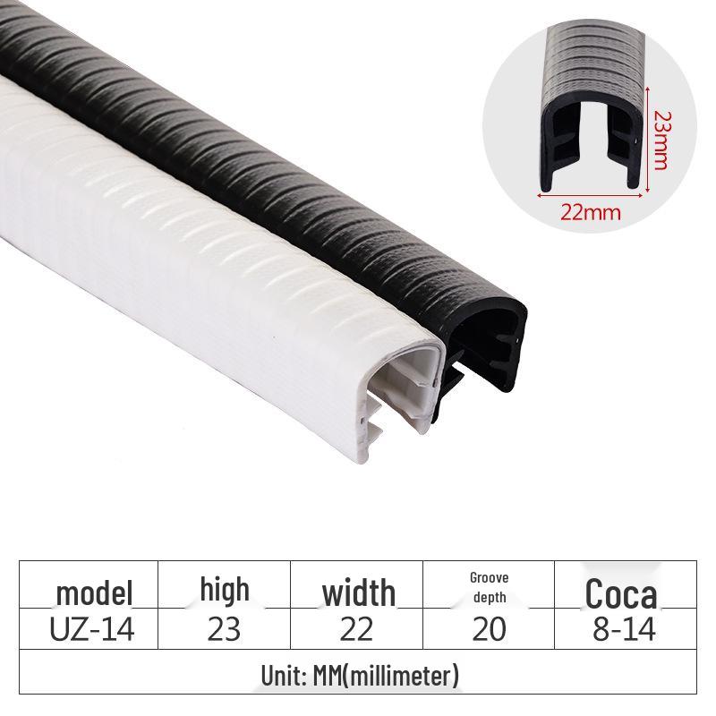 U-Shaped Rubber Edge Protector for Sheet Metal and Glass