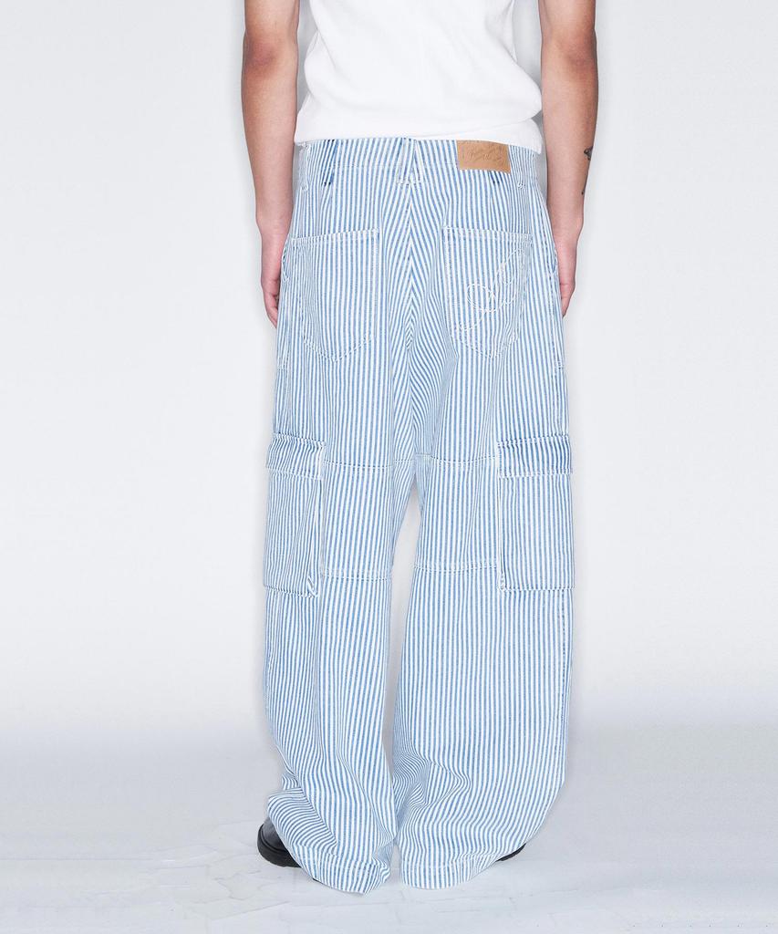 Peulomaleul Wide Fatigue Denim Pants / Stripe