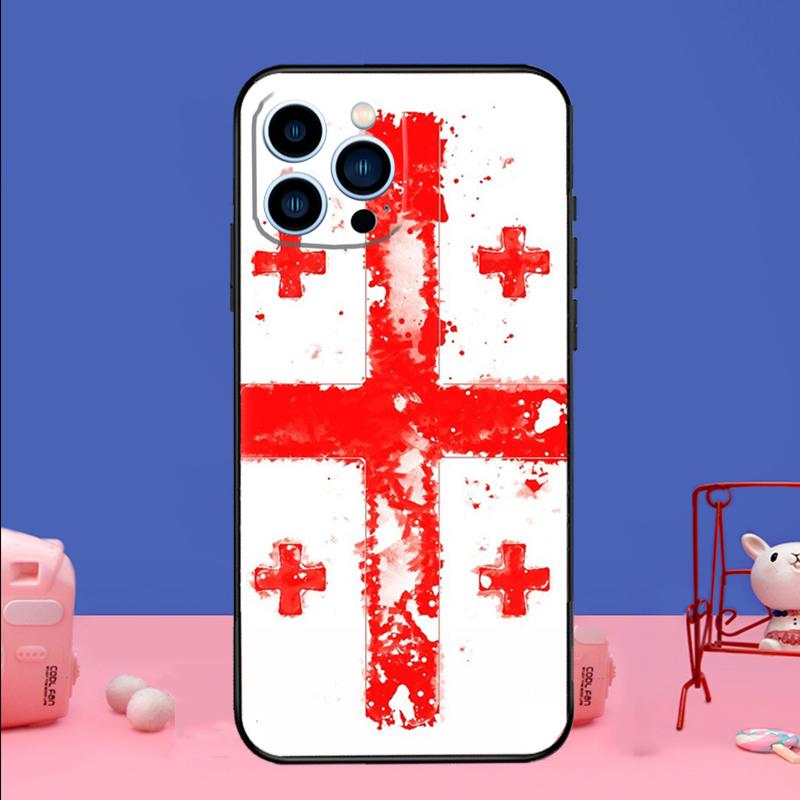 

Georgia Grunge Flag Phone Case For iPhone 17 Air 16 15 14 11 12 13 Pro Max 13 mini 15 16 Plus 16e Bumper Cover iPhone 13 Pro