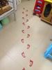 3 Sheet Small Feet To Sticker Children Room Bathroom Waterproof Smiling Face Baby Footprints Floor.