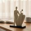 Abstract Sculpture Minimalist Statue Modern with Rectangular Base for Art Lovers,
