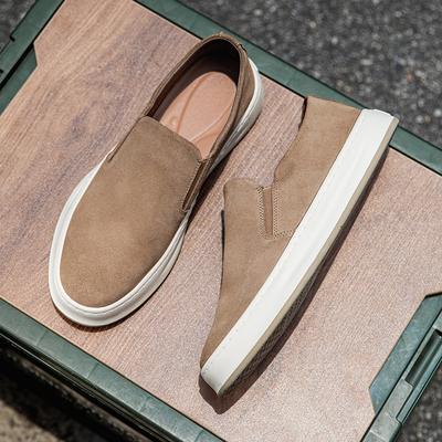 Wildleder Herren Freizeitschuhe Handgefertigt Formell Herren Slipper Mokassins Atmungsaktiv Slip-on Herren Bootsschuh Outdoor Fahrschuhe