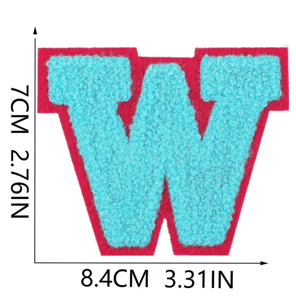 Mixed Color 7Cm Towel Embroidery English Letters Cloth Sticker Clothing Accessories Letter Sticker Computer Embroidery Chapter Boy Ironing Letters