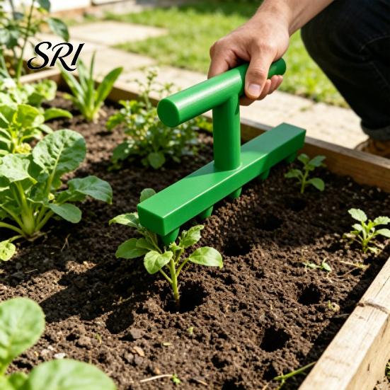 Planting Hole Maker Gardening Punch Seeder 3D Printed Precision Tool for Ergonomic T-Handle Home Vegetable Flower Seedlings Balcony Garden Potted