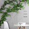 Decorative Rattan Faux Leaf Vines for Air Conditioning Pipe or Shopping Mall Display