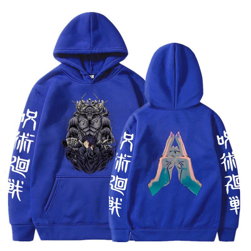 Japan Anime Trend Jujutsu Kaisen Graphic Hoodies Vintage Oversized Hooded Hip Hop Long Sleeves Hoodie Men Women Clothes