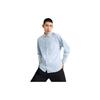 Li Ning Embroidered Loose Fit Button Logo Casual Shirt Men Shirts Mist-Blue ASHR063-2
