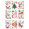 Santa Claus Tree Decoration, Snowflake Penguin Electrostatic Sticker, Atmosphere Scene, Glass Door and Window Display Stickers
