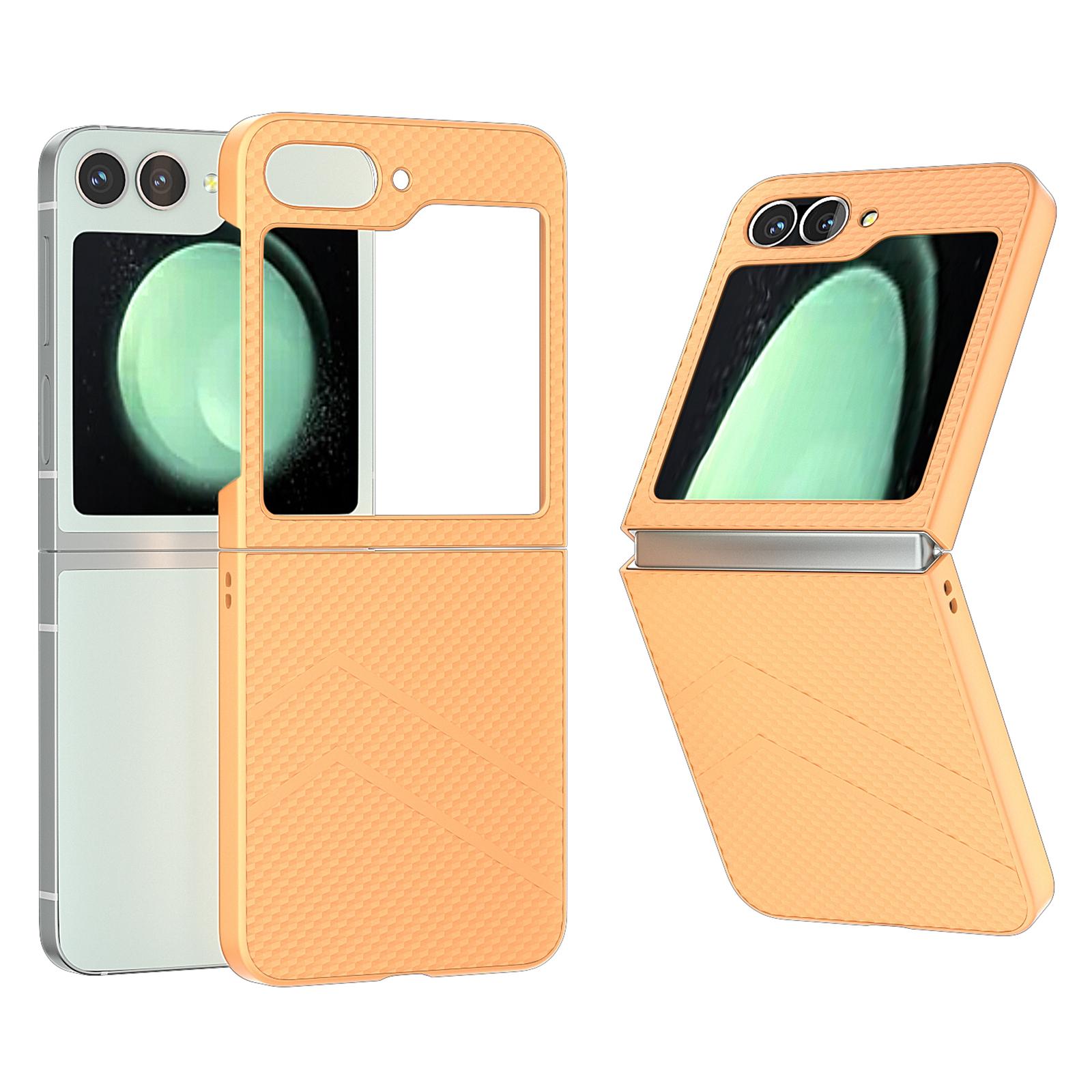 

For Samsung Galaxy Z Flip7 FE 5G/Z Flip6 5G Case Hard PC Matte Folding Phone Cover Orange