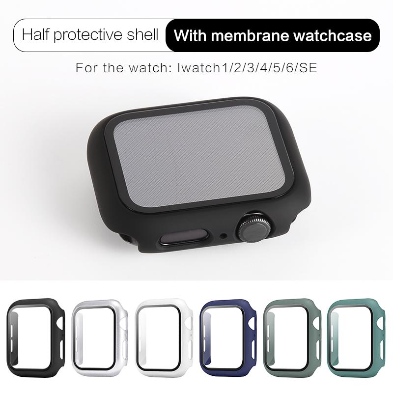 Tempered Glass Screen Protector Case Cover for Apple Watch Series 9 8 7 6 5 4 3 2 Se 2022 45 49 Mm 49Mm 41Mm 45Mm 44Mm 40Mm Film 38Mm 42Mm Protection