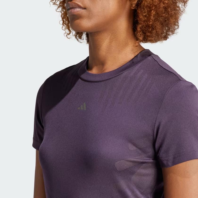 Adidas Airchill Hiit Training T-Shirt Women Tops Aurora-Black IP9658