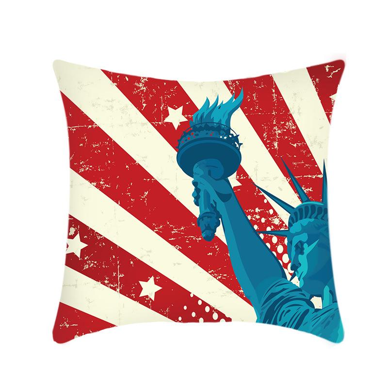 New Style Pillow Statue of Liberty Bald Eagle Printed Plush Sofa Pillow