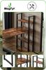 Biurko Duże Ciemny Brąz Z Półkami Vintage 120X60X120 Vb6 Begryf