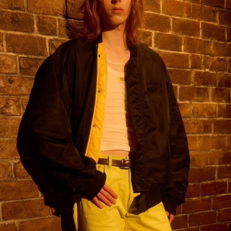 Onitsuka Tiger Denivita Series Minimalist Fashion Windproof Comfortable Soft Pilot Casual Jacket Unisex Jacket Black 2183B496-001