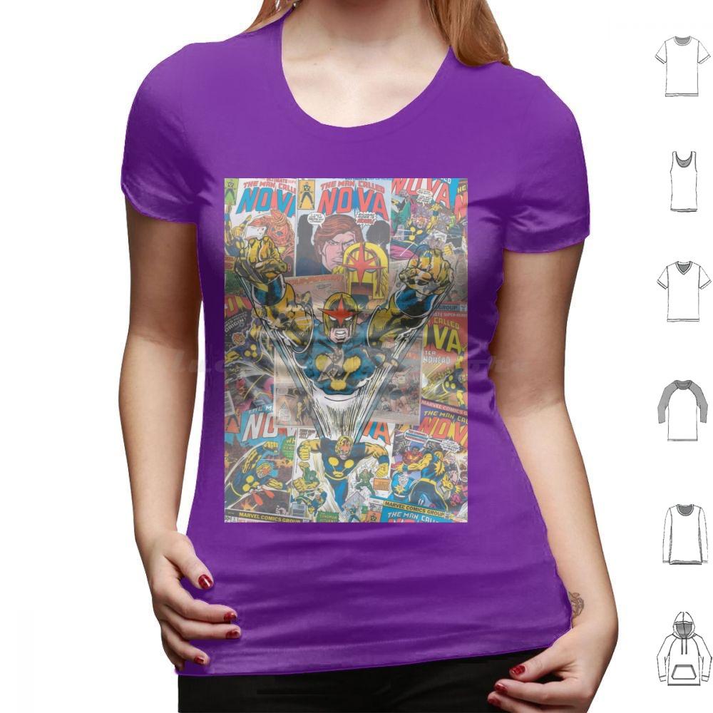 Vintage Comic Nova T Shirt Cotton Men Women DIY Print Vintage Comic Nova Superhero